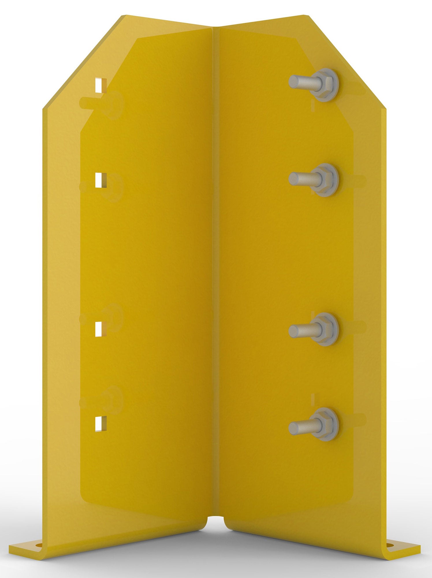 META Multipal Rammschutzecke, Höhe 400 mm, schwarz/gelb, inkl. 4 Schraubanker