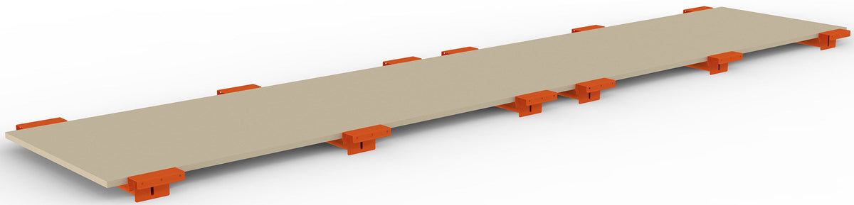 META Spanplattenboden 19 mm, mit abgesetzter Tiefenauflage, für Multipal Palettenregale - 20077720