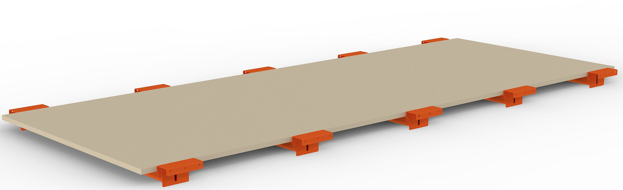 META Spanplattenboden 19 mm, mit abgesetzter Tiefenauflage, für Multipal Palettenregale - 20077723
