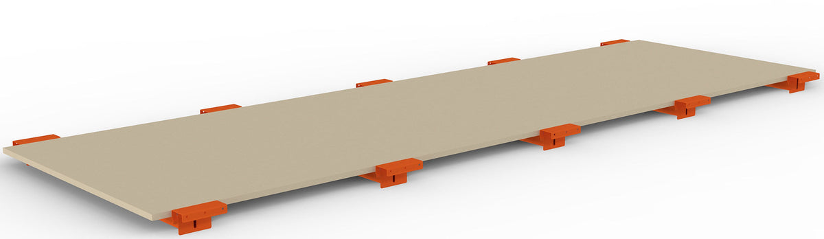 META Spanplattenboden 19 mm, mit abgesetzter Tiefenauflage, für Multipal Palettenregale - 20077724
