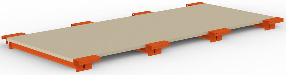 META Spanplattenboden 19 mm, mit abgesetzter Tiefenauflage, für Multipal Palettenregale-200189931