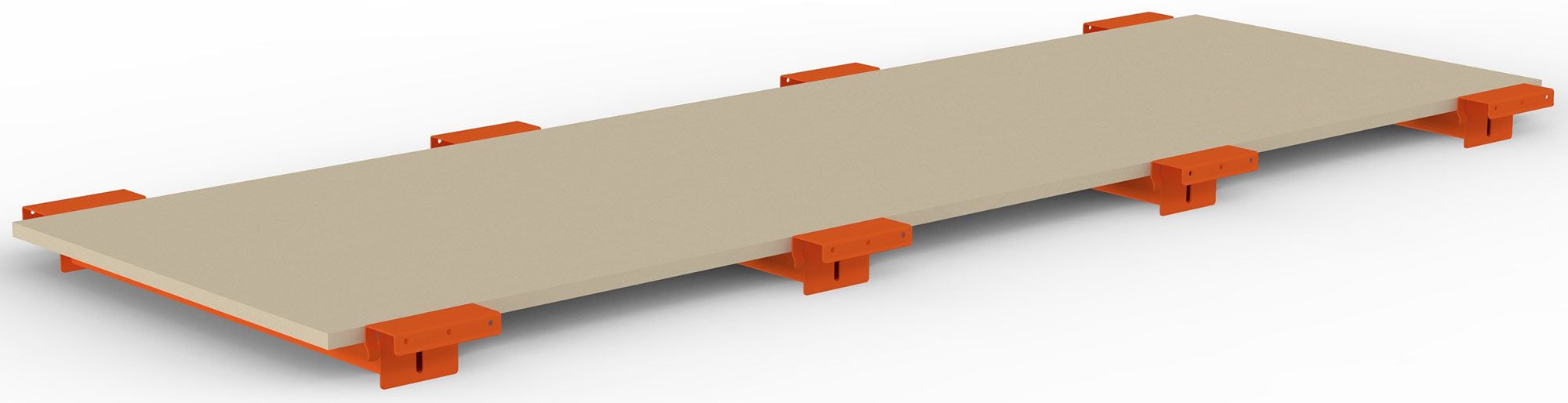 META Spanplattenboden 19 mm, mit abgesetzter Tiefenauflage, für Multipal Palettenregale-4026212347968_200189932