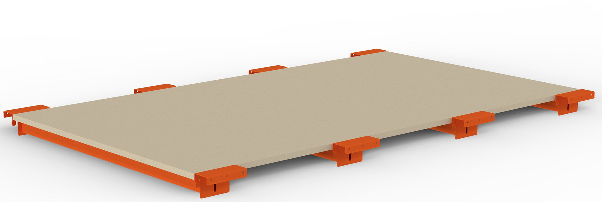 META Spanplattenboden 19 mm, mit abgesetzter Tiefenauflage, für Multipal Palettenregale - 200189933