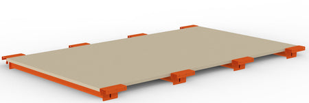 META Spanplattenboden 19 mm, mit abgesetzter Tiefenauflage, für Multipal Palettenregale - 200189933