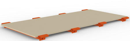 META Spanplattenboden 19 mm, mit abgesetzter Tiefenauflage, für Multipal Palettenregale - 200189934
