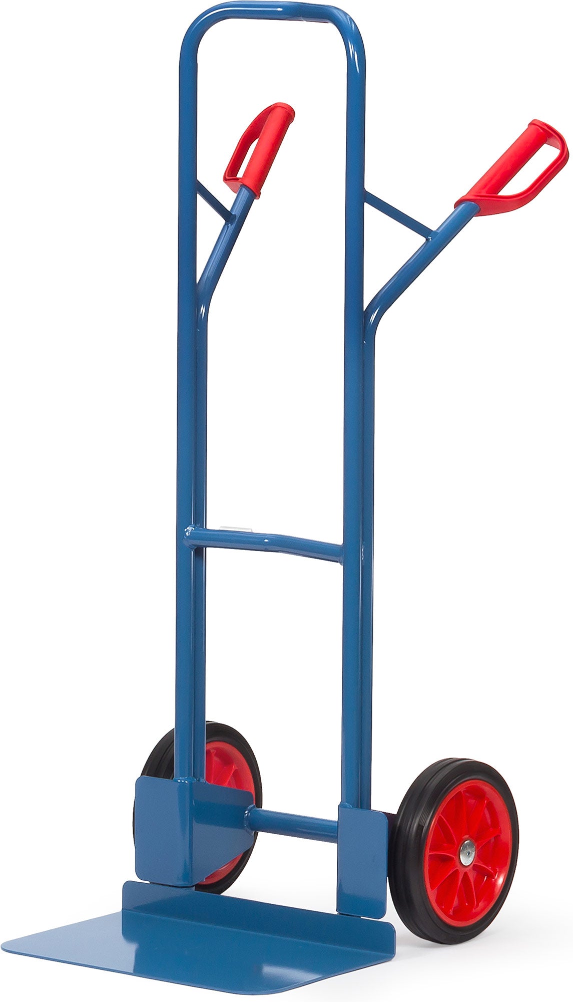 B1326V Fetra Stapelkarre aus Stahlrohr, Höhe 1300 mm, extra breite Schaufel