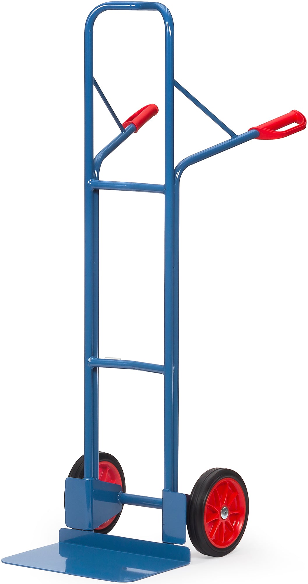 B1328L Fetra Stapelkarre aus Stahlrohr, Höhe 1600 mm, extra breite Schaufel