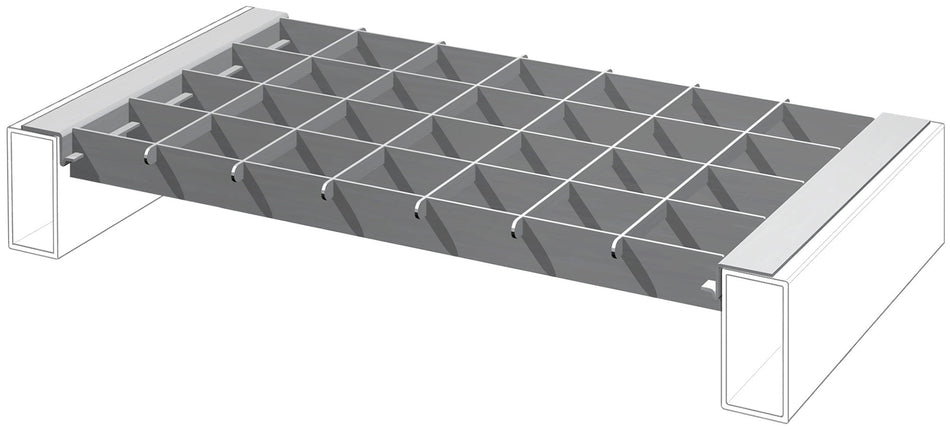 Logiserv24 Gitterrostboden EPAL bis 350kg, Maschenweite 121 x 55,55 mm