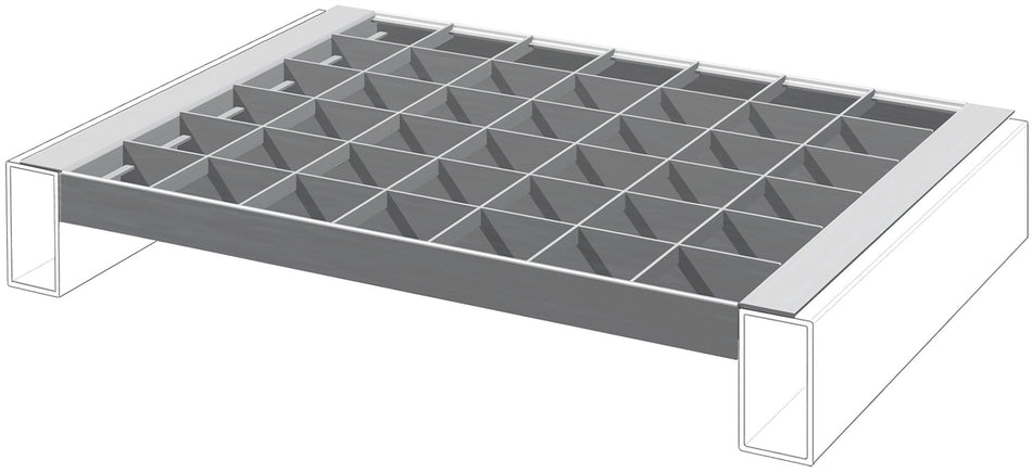 Logiserv24 Gitterrostboden EPAL bis 500kg, Maschenweite 88 x 44,44 mm