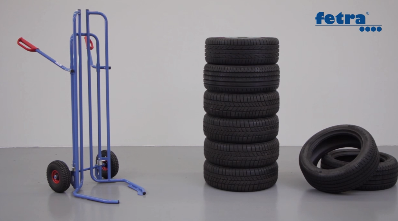Fetra Reifenkarre mit Spreizaufnahmen, für normalgroße Reifen